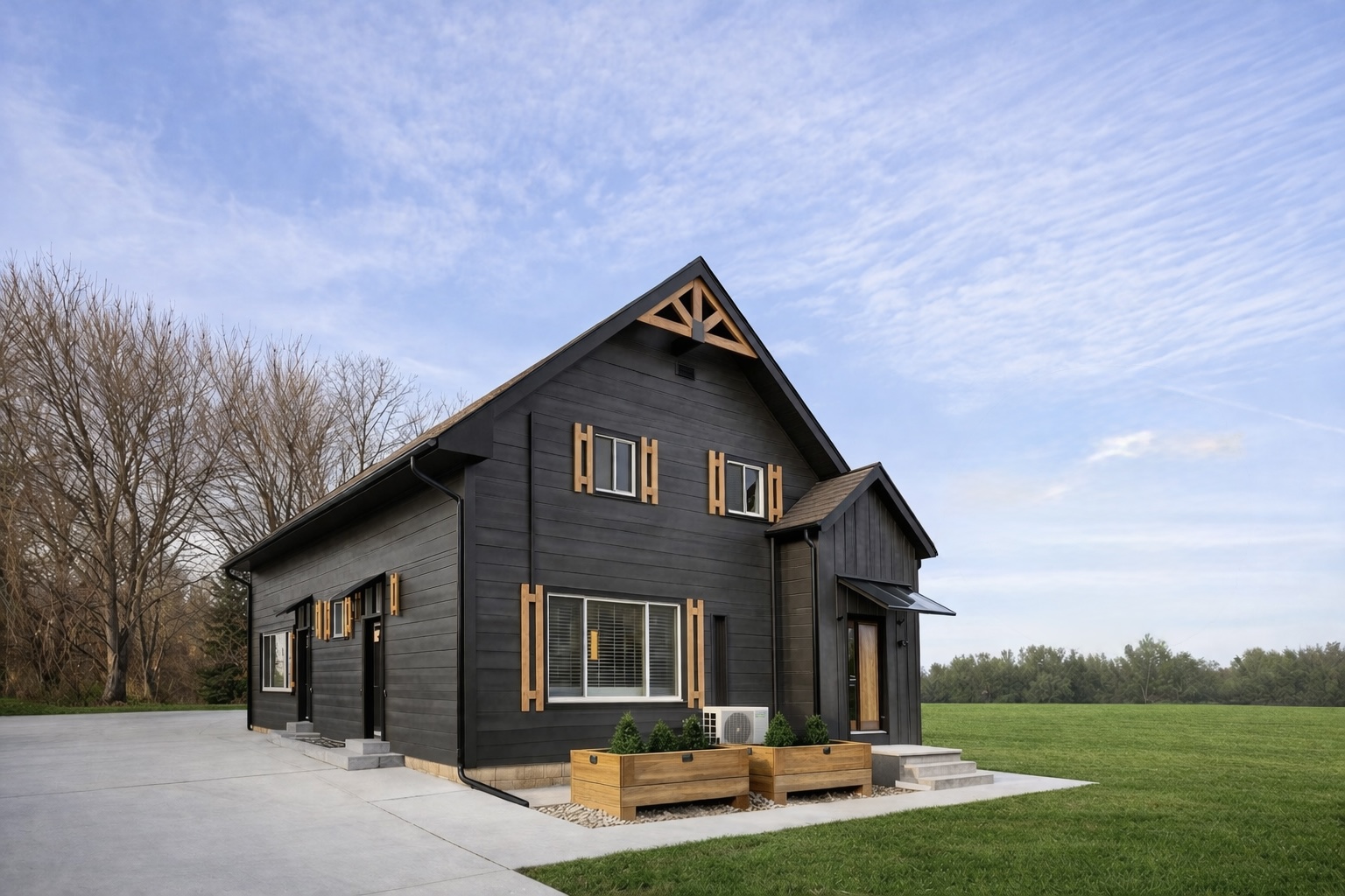 Park Street House exterior at dusk